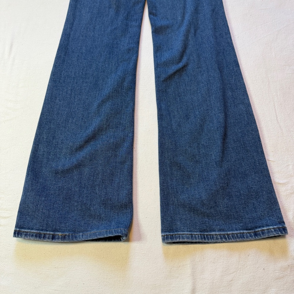Zara High Rise Straight‎ Leg Jeans Women's Size 2 Medium Wash - Picture 6 of 14